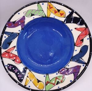 Robin Sterling for Stuart Weitzman 2005 Hand Painted Bowl Plate High Heels